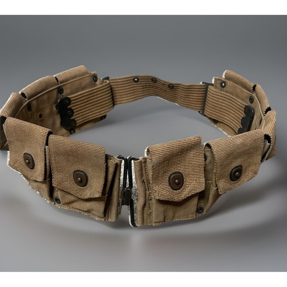 WW1 M1910 US Army 10 Pocket Cartridge Belt - AUG 1918 L.C.C. & Co.